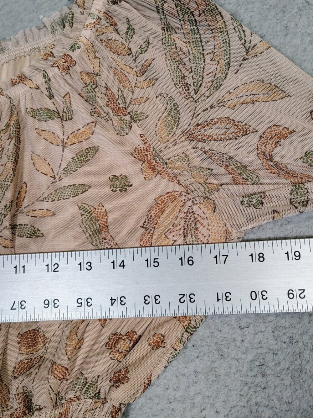 Kate And Lily Maxi Dress Women 4 Petite Beige Paisley Mesh Tiered Ruffle Cottage - Picture 9 of 11